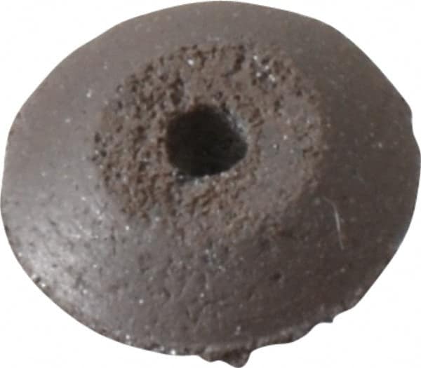 Cratex - 3/8" Diam x 1/16" Hole x 3/32" Thick, Surface Grinding Wheel - Silicon Carbide, Medium Grade, Rubber Bond, No Recess - Caliber Tooling