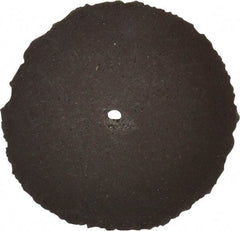 Cratex - 1" Diam x 1/16" Hole x 1/8" Thick, Surface Grinding Wheel - Silicon Carbide, Medium Grade, Rubber Bond, No Recess - Caliber Tooling