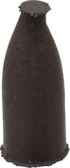 Cratex - 3/8" Max Diam x 1" Long, Cone, Rubberized Point - Medium Grade, Silicon Carbide, 1/8" Arbor Hole, Unmounted - Caliber Tooling