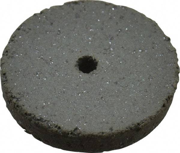 Cratex - 5/8" Diam x 1/16" Hole x 3/32" Thick, Surface Grinding Wheel - Silicon Carbide, Coarse Grade, 25,000 Max RPM, Rubber Bond, No Recess - Caliber Tooling