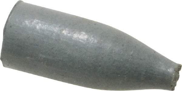 Cratex - 3/8" Max Diam x 1" Long, Cone, Rubberized Point - Coarse Grade, Silicon Carbide, 1/8" Arbor Hole, Unmounted - Caliber Tooling