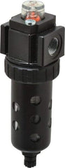 Parker - 3/8" Port, 34 CFM Coalescing Filter - Polycarbonate Bowl, Manual Drain, Modular Connection, 150 Max psi - Caliber Tooling