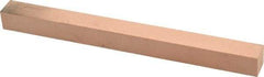 Made in USA - 400 Grit Aluminum Oxide Square Polishing Stone - Super Fine Grade, 1/2" Wide x 6" Long x 1/2" Thick - Caliber Tooling