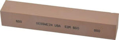 Made in USA - 600 Grit Aluminum Oxide Square Polishing Stone - Super Fine Grade, 1" Wide x 6" Long x 1" Thick - Caliber Tooling