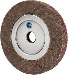 Value Collection - 8" Diam, 80 Grit Aluminum Oxide Unmounted Flap Wheel - 1" Hole, 1" Wide, Coated, Medium Grade, 4,800 Max RPM - Caliber Tooling