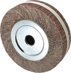 Value Collection - 8" Diam, 60 Grit Aluminum Oxide Unmounted Flap Wheel - 1" Hole, 2" Wide, Coated, Medium Grade, 4,800 Max RPM - Caliber Tooling