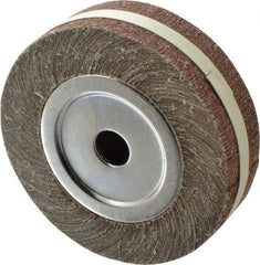 Value Collection - 8" Diam, 120 Grit Aluminum Oxide Unmounted Flap Wheel - 1" Hole, 2" Wide, Coated, Fine Grade, 4,800 Max RPM - Caliber Tooling