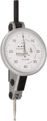 INTERAPID - 1.6 mm Range, 0.01 mm Dial Graduation, Horizontal Dial Test Indicator - 1-1/2 Inch White Dial, 0-40-0 Dial Reading - Caliber Tooling