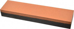 Made in USA - 8" Long x 2" Wide x 1" Thick, Aluminum Oxide Sharpening Stone - Rectangle, Coarse, Fine Grade - Caliber Tooling