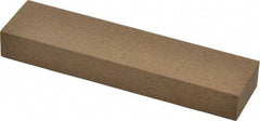 Made in USA - 4" Long x 1" Wide x 1/2" Thick, Aluminum Oxide Sharpening Stone - Rectangle, Medium Grade - Caliber Tooling