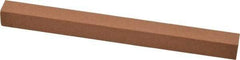 Made in USA - 6" Long x 1/2" Wide x 1/2" Thick, Aluminum Oxide Sharpening Stone - Square, Medium Grade - Caliber Tooling