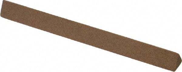 Made in USA - 4" Long x 3/8" Wide x 3/8" Thick, Aluminum Oxide Sharpening Stone - Triangle, Medium Grade - Caliber Tooling