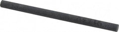 Made in USA - 4" Long x 1/4" Diam x 1/4" Thick, Silicon Carbide Sharpening Stone - Round, Fine Grade - Caliber Tooling