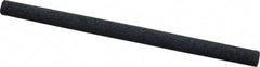 Made in USA - 4" Long x 1/4" Diam x 1/4" Thick, Silicon Carbide Sharpening Stone - Round, Medium Grade - Caliber Tooling