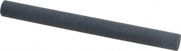 Made in USA - 4" Long x 3/8" Diam x 3/8" Thick, Silicon Carbide Sharpening Stone - Round, Fine Grade - Caliber Tooling