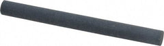 Made in USA - 4" Long x 3/8" Diam x 3/8" Thick, Silicon Carbide Sharpening Stone - Round, Fine Grade - Caliber Tooling