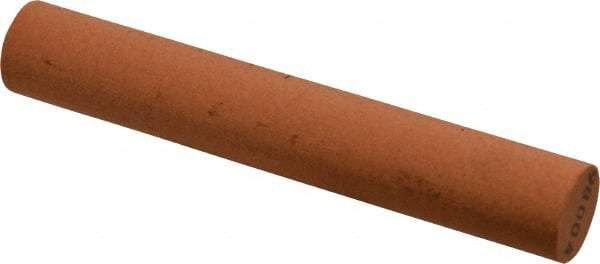 Made in USA - 6" Long x 1" Diam x 1" Thick, Aluminum Oxide Sharpening Stone - Round, Fine Grade - Caliber Tooling