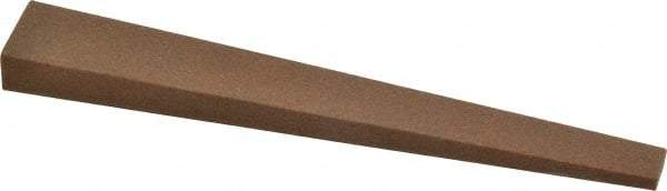 Made in USA - 1/2" Wide x 4" OAL, Aluminum Oxide Sharpening Stone - Flat Tapered, Medium Grade, 220 Grit - Caliber Tooling