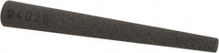 Made in USA - 1/2" Wide x 4" OAL, Aluminum Oxide Sharpening Stone - Round Tapered, Coarse Grade, 120 Grit - Caliber Tooling