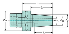 C63911908080 CAPTO ADAPTER - Caliber Tooling