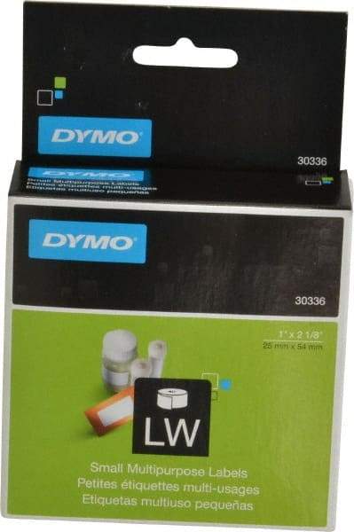 Dymo - 2-1/8" Long, White Die Cut Paper with Semi Perm. Adhesive Thermal Label - For DYMO LabelWriter Printers - Caliber Tooling