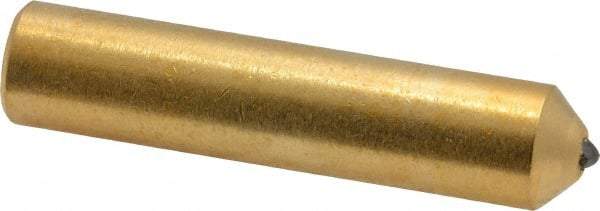 Norton - 1/4 Carat Single Point Diamond Dresser - 2" Long x 7/16" Shank Diam - Caliber Tooling