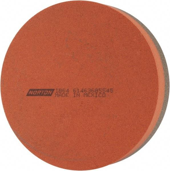 Norton - 4" Diam x 1" Thick, Aluminum Oxide Sharpening Stone - Round, Coarse, Fine Grade - Caliber Tooling