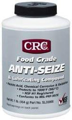 CRC - 16 oz Bottle High Temperature Anti-Seize Lubricant - Aluminum, -65 to 1,800°F, Opaque Off-White, Food Grade, Water Resistant - Caliber Tooling