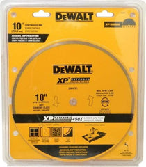 DeWALT - 10" Diam, 5/8" Arbor Hole Diam, Wet & Dry Cut Saw Blade - Diamond-Tipped, Standard Round Arbor - Caliber Tooling