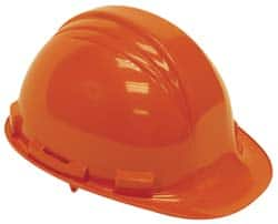 North - ANSI Type I, Class E Rated, 4-Point, Pin Lock Adjustment Hard Hat - One Size Fits Most, Orange, Standard Brim - Caliber Tooling