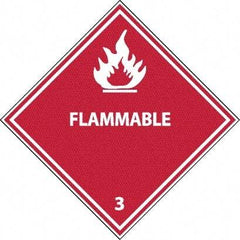 NMC - Flammable DOT Shipping Label - 4" High x 4" Wide - Caliber Tooling