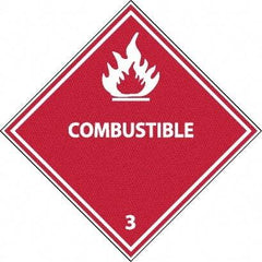 NMC - Combustible DOT Shipping Label - 4" High x 4" Wide - Caliber Tooling