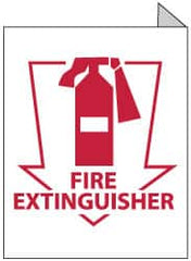 NMC - Fire Extinguisher, Plastic Fire Sign - 8" Wide x 10" High, Glow-in-the-Dark - Caliber Tooling