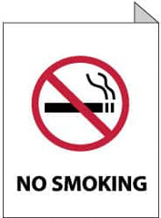 NMC - "No Smoking", 10" Long x 8" Wide, Rigid Plastic Safety Sign - Rectangle, 0.05" Thick, Use for Smoking Regulations - Caliber Tooling