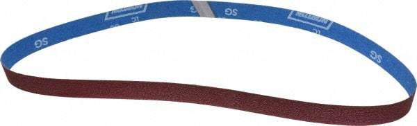 Norton - 1" Wide x 42" OAL, 80 Grit, Ceramic Abrasive Belt - Ceramic, Medium, Coated, Y Weighted Cloth Backing - Caliber Tooling