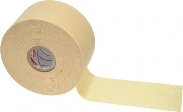 3M - 2" x 110', Yellow Cotton Cloth Electrical Tape - Series 2520, 8 mil Thick, 800 V/mil Dielectric Strength, 50 Lb./Inch Tensile Strength - Caliber Tooling