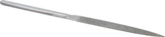 Strauss - 8-1/2" OAL Fine Half Round Needle Diamond File - 1/2" Wide x 5/32" Thick, 4-3/8 LOC, 91 Grit - Caliber Tooling