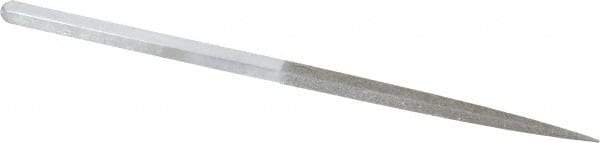 Strauss - 8-1/2" OAL Medium Square Needle Diamond File - 1/4" Wide x 1/4" Thick, 4-3/8 LOC, 126 Grit - Caliber Tooling