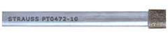 Strauss - 0.315" Head Diam x 3/8" Head Thickness CBN Grinding Pin - 1/4" Shank Diam x 3" Shank Length, Very Fine Grade, 170 Grit - Caliber Tooling