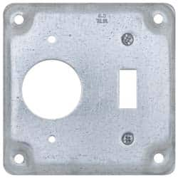 Cooper Crouse-Hinds - Electrical Outlet Box Steel Square Surface Cover - Caliber Tooling