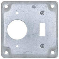 Cooper Crouse-Hinds - Electrical Outlet Box Steel Square Surface Cover - Caliber Tooling