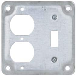 Cooper Crouse-Hinds - Electrical Outlet Box Steel Square Surface Cover - Caliber Tooling