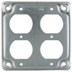 Cooper Crouse-Hinds - Electrical Outlet Box Steel Square Surface Cover - Caliber Tooling