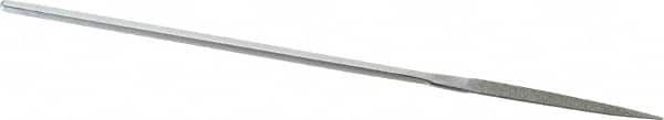 Strauss - 5-1/2" OAL Fine Half Round Needle Diamond File - 11/64" Wide x 1/16" Thick, 1-5/8 LOC, 91 Grit - Caliber Tooling