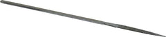 Strauss - 5-1/2" OAL Medium Half Round Needle Diamond File - 11/64" Wide x 1/16" Thick, 1-5/8 LOC, 126 Grit - Caliber Tooling