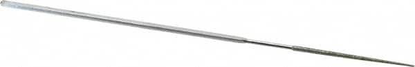 Strauss - 5-1/2" OAL Coarse Round Needle Diamond File - 1/16" Wide x 1/16" Thick, 1-5/8 LOC, 181 Grit - Caliber Tooling