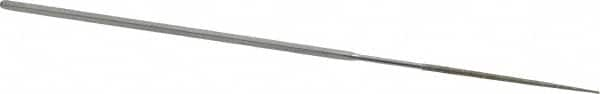 Strauss - 5-1/2" OAL Medium Round Needle Diamond File - 1/16" Wide x 1/16" Thick, 1-5/8 LOC, 126 Grit - Caliber Tooling