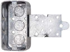 Cooper Crouse-Hinds - 1 Gang, (8) 1/2" Knockouts, Steel Rectangle Wall Box - 4" Overall Height x 2-1/8" Overall Width x 1-1/2" Overall Depth - Caliber Tooling