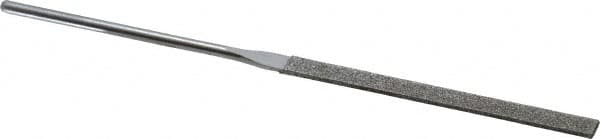 Strauss - 5-1/2" OAL Coarse Equalling Needle Diamond File - 15/64" Wide x 1/16" Thick, 2-3/4 LOC, 181 Grit - Caliber Tooling