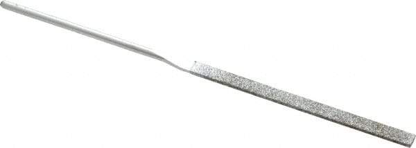 Strauss - 5-1/2" OAL Coarse Taper Needle Diamond File - 1/4" Wide x 1/16" Thick, 2-3/4 LOC, 181 Grit - Caliber Tooling